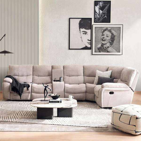 HARMONIOUS LEFT ARM CHAIR MODULAR RECLINER BEIGE